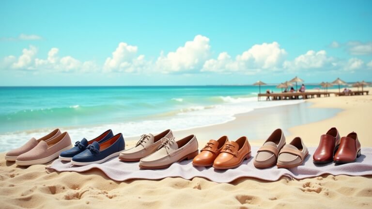 A diverse collection of shoes for men and women, including athletic shoes, sneakers, dress shoes, boots, loafers, sandals, heels, and flip-flops, displayed stylishly for various occasions.